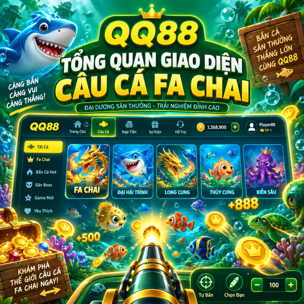 Tổng quan giao diện Câu Cá Fa Chai tại QQ88