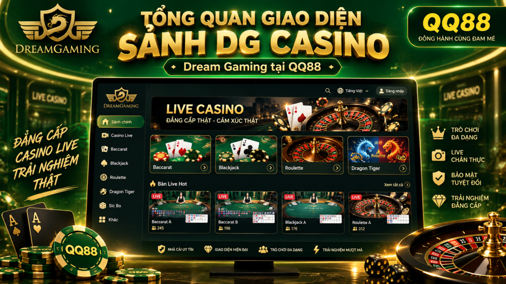Tổng quan giao diện sảnh DG Casino tại QQ88