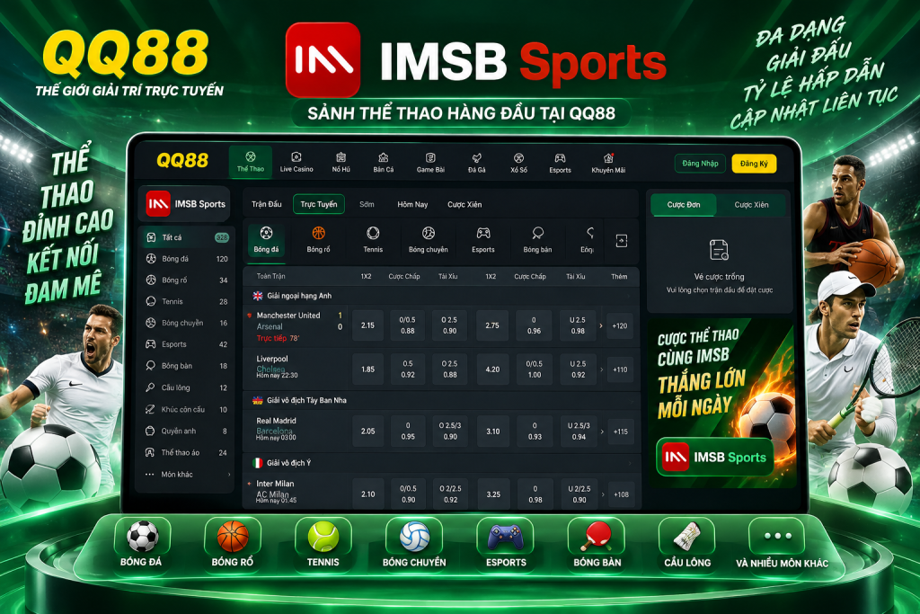Tổng quan giao diện sảnh thể thao IMSB Sports