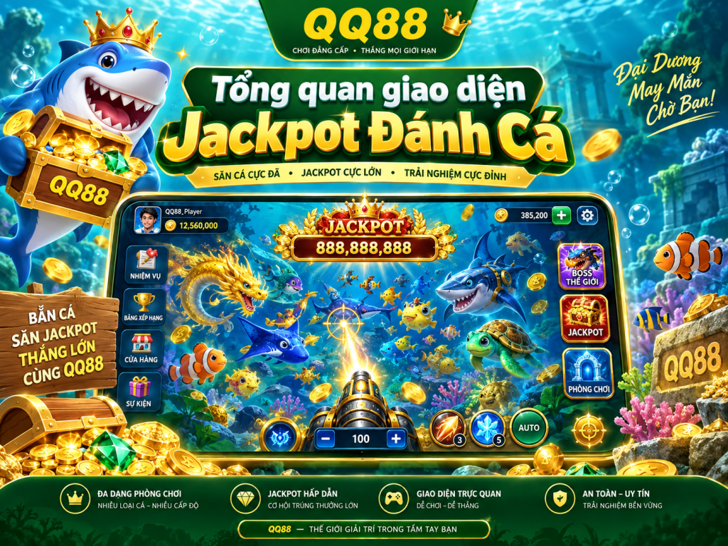 Tổng quan giao diện Jackpot Đánh Cá tại QQ88