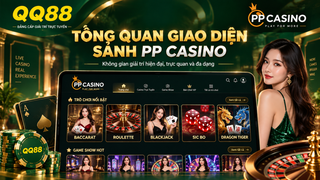 Tổng quan giao diện sảnh PP Casino