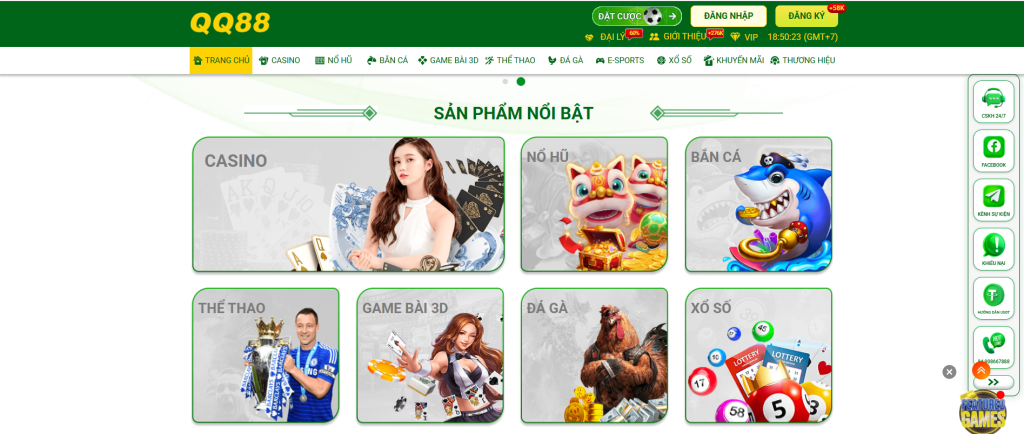 Các sản phẩm nổi bật của QQ88