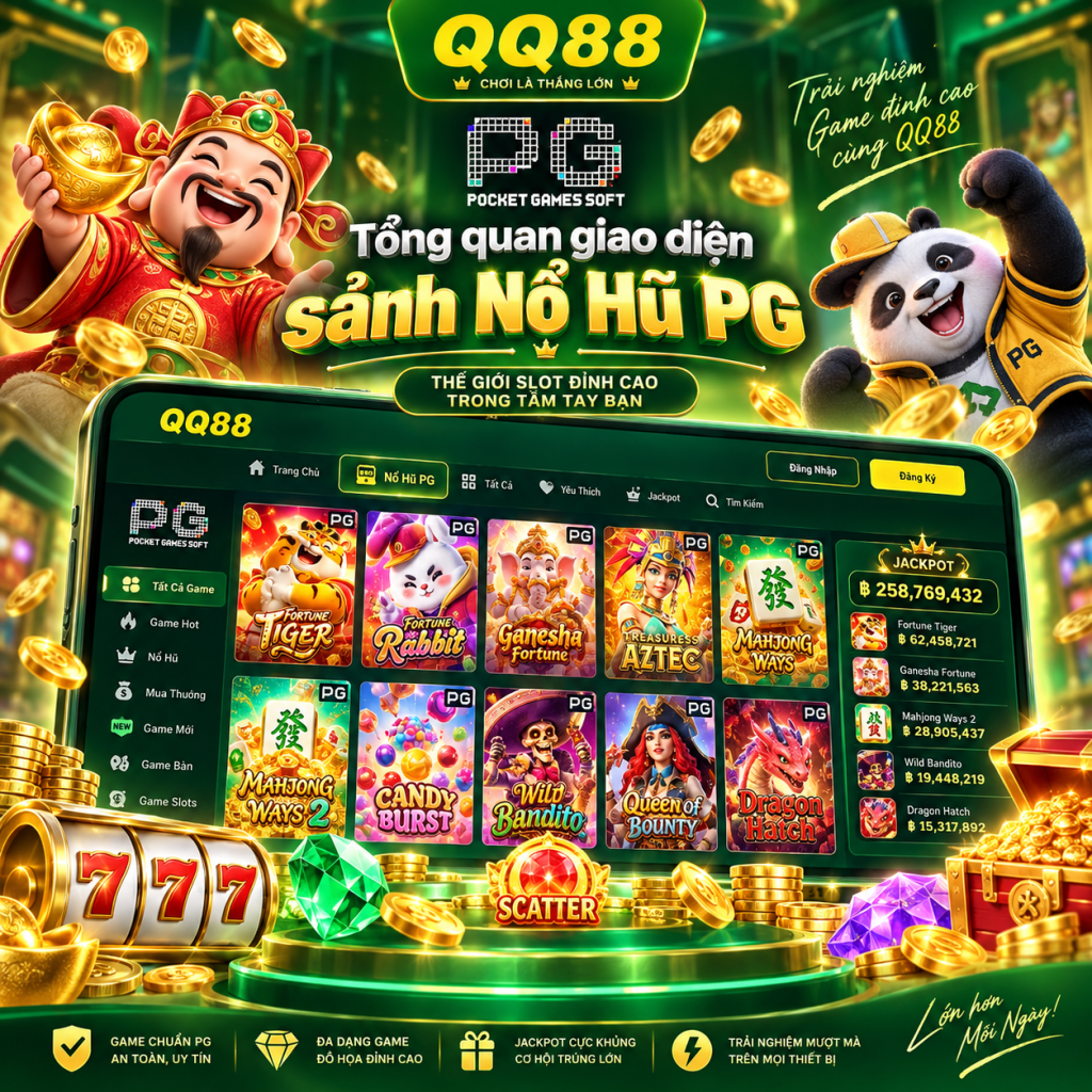 Tổng quan giao diện sảnh Nổ Hũ PG