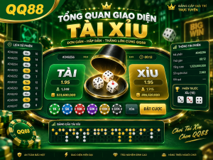 Tổng quan giao diện Tài Xỉu QQ88