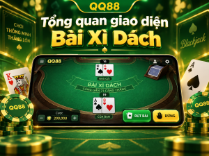 Tổng quan giao diện Bài Xì Dách QQ88